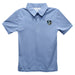 Johns Hopkins Blue Jays Embroidered Light Blue Stripes Short Sleeve Polo Box Shirt