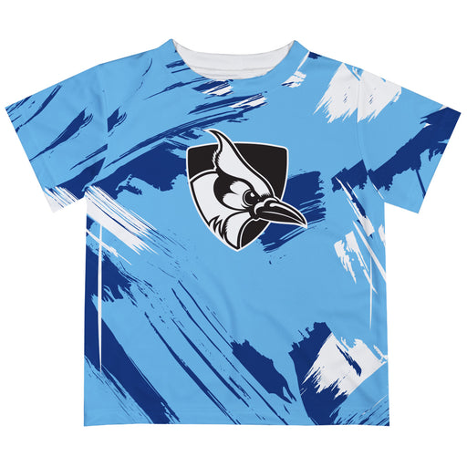 Johns Hopkins Blue Jays Vive La Fete Boys Game Day Light Blue Short Sleeve Tee Paint Brush