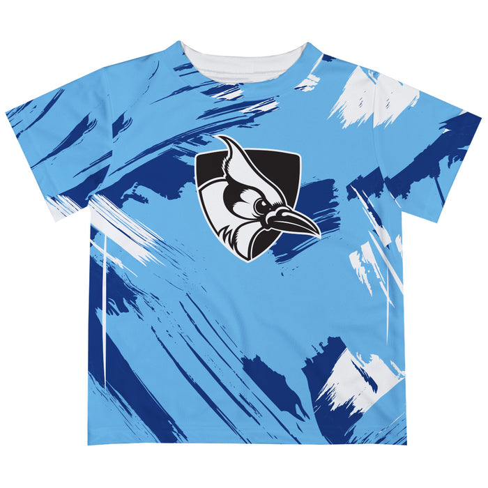 Johns Hopkins Blue Jays Vive La Fete Boys Game Day Light Blue Short Sleeve Tee Paint Brush