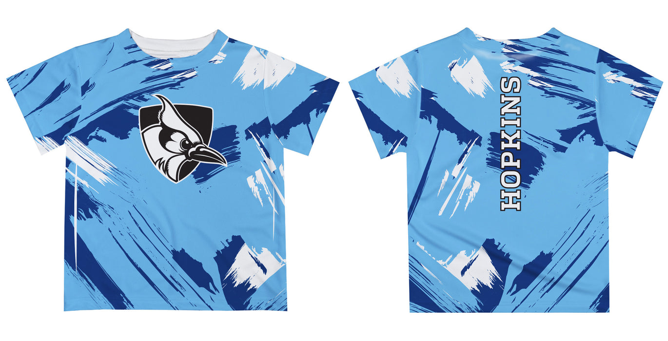 Johns Hopkins Blue Jays Vive La Fete Boys Game Day Light Blue Short Sleeve Tee Paint Brush