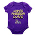 James Madison University Dukes Vive La Fete Infant Game Day Purple Short Sleeve Bodysuit