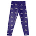 James Madison Dukes Vive La Fete Girls Game Day All Over Two Logos Elastic Waist Classic Play Purple Leggings Tights