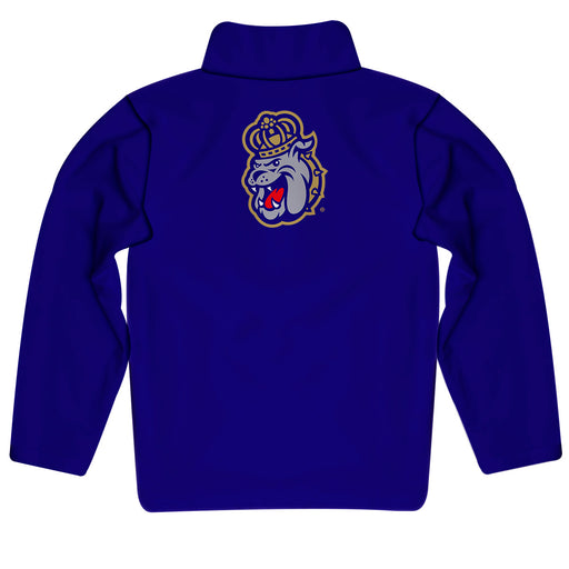 James Madison University Dukes Vive La Fete Game Day Solid Purple Quarter Zip Pullover Sleeves - Vive La Fête - Online Apparel Store