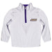 James Madison University Dukes Hand Sketched Vive La Fete Impressions Artwork  White Quarter Zip Pullover V1