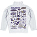 James Madison University Dukes Hand Sketched Vive La Fete Impressions Artwork White Boys Quarter Zip Pullover V1 - Vive La Fête - Online Apparel Store