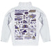 James Madison University Dukes Hand Sketched Vive La Fete Impressions Artwork White Boys Quarter Zip Pullover V1 - Vive La Fête - Online Apparel Store