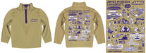 James Madison University Dukes Hand Sketched Vive La Fete Impressions Artwork Gold Boys Quarter Zip Pullover V1 - Vive La Fête - Online Apparel Store