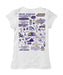 James Madison University Dukes Hand Sketched Vive La Fete Impressions Artwork White Girls Cotton Short Sleeve Tee - Vive La Fête - Online Apparel Store