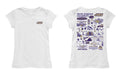 James Madison University Dukes Hand Sketched Vive La Fete Impressions Artwork White Girls Cotton Short Sleeve Tee - Vive La Fête - Online Apparel Store
