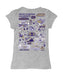 James Madison University Dukes Hand Sketched Vive La Fete Impressions Artwork Grey Girls Cotton Short Sleeve Tee - Vive La Fête - Online Apparel Store