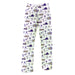 James Madison University Dukes Repeat Print Hand Sketched Vive La Fete Impressions Artwork Womens  White  Lounge Pants