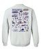 James Madison University Dukes Hand Sketched Artwork Purple Crewneck Sweatshirt for Women - Vive La Fête - Online Apparel Store
