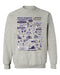 JMU Dukes Hand Sketched Vive La Fete Impressions Grey Cotton Crewneck Sweatshirt for Women