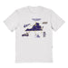 JMU Dukes Hand Sketched Vive La Fete Impressions Icones White T-shirt for Women
