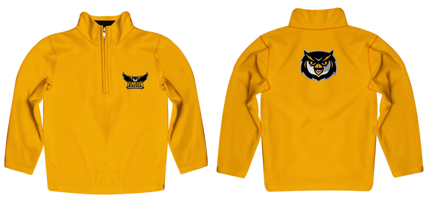 Kennesaw State University KSU Owls Vive La Fete Game Day Solid Gold Quarter Zip Pullover Sleeves - Vive La Fête - Online Apparel Store