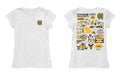 Kennesaw State University KSU Owls Hand Sketched Vive La Fete Impressions Artwork White Girls Cotton Short Sleeve Tee - Vive La Fête - Online Apparel Store