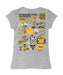 Kennesaw State University KSU Owls Hand Sketched Vive La Fete Impressions Artwork Grey Girls Cotton Short Sleeve Tee - Vive La Fête - Online Apparel Store
