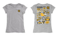 Kennesaw State University KSU Owls Hand Sketched Vive La Fete Impressions Artwork Grey Girls Cotton Short Sleeve Tee - Vive La Fête - Online Apparel Store