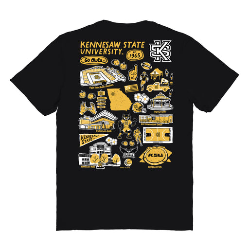 Kennesaw State Owls Vive La Fete Impressions Artwork Womens Cotton Tshirt - Vive La Fête - Online Apparel Store