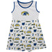 Kent State Golden Flashes Sleeveless Tank Dress Girls White Repeat Print Hand Sketched Vive La Fete Impressions