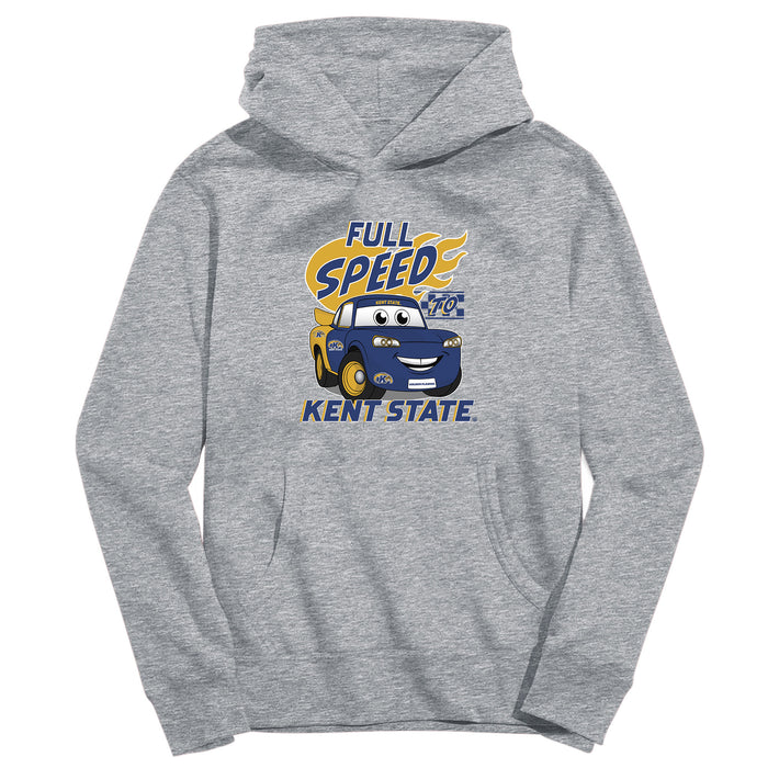 Kent State Golden Flashes Full Speed Heather Grey Cotton Youth Hoodie