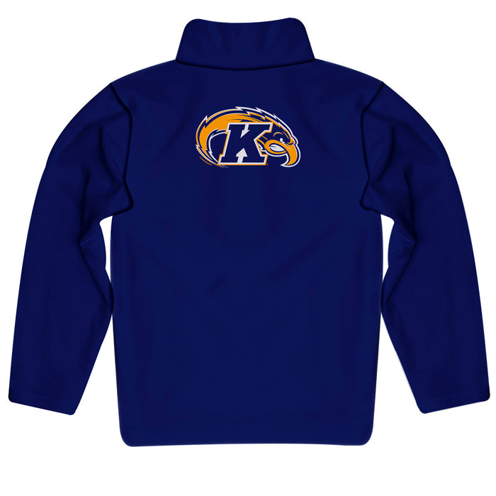 Kent State Golden Flashes Vive La Fete Game Day Solid Blue Quarter Zip Pullover Sleeves - Vive La Fête - Online Apparel Store