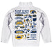Kent State Golden Flashes Hand Sketched Vive La Fete Impressions Artwork White Boys Quarter Zip Pullover V1 - Vive La Fête - Online Apparel Store