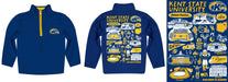 Kent State Golden Flashes Hand Sketched Vive La Fete Impressions Artwork  Blue Boys Quarter Zip Pullover V1 - Vive La Fête - Online Apparel Store
