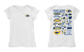 Kent State Golden Flashes Hand Sketched Vive La Fete Impressions Artwork White Girls Cotton Short Sleeve Tee - Vive La Fête - Online Apparel Store