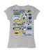 Kent State Golden Flashes Hand Sketched Vive La Fete Impressions Artwork Grey Girls Cotton Short Sleeve Tee - Vive La Fête - Online Apparel Store