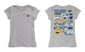 Kent State Golden Flashes Hand Sketched Vive La Fete Impressions Artwork Grey Girls Cotton Short Sleeve Tee - Vive La Fête - Online Apparel Store