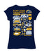 Kent State Golden Flashes Hand Sketched Vive La Fete Impressions Artwork Navy Girls Cotton Short Sleeve Tee - Vive La Fête - Online Apparel Store