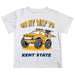 Kent State Golden Flashes Vive La Fete Monster Truck Boys Game Day White Short Sleeve Tee