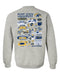 Kent State Golden Flashes Hand Sketched Artwork Navy Crewneck Sweatshirt for Women - Vive La Fête - Online Apparel Store