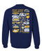 Kent State Golden Flashes Hand Sketched Artwork Navy Crewneck Sweatshirt for Women - Vive La Fête - Online Apparel Store