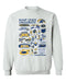 Kent State Golden Flashes Hand Sketched Vive La Fete Impressions White Cotton Crewneck Sweatshirt for Women