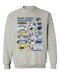 Kent State Golden Flashes Hand Sketched Vive La Fete Impressions Grey Cotton Crewneck Sweatshirt for Women