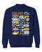 Kent State Golden Flashes Vive La Fete Impressions Navy Cotton Crewneck Sweatshirt for Women