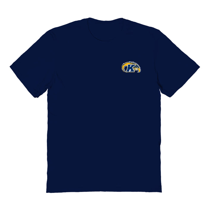 Kent State Golden Flashes Vive La Fete Impressions Artwork Navy Womens Cotton Tshirt