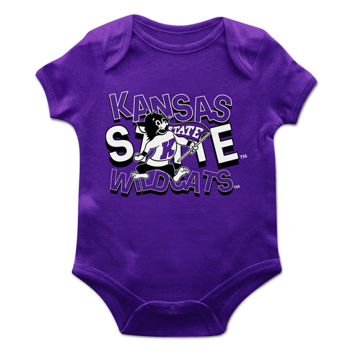 Kansas State Wildcats KSU K-State Vive La Fete Infant Game Day Purple Short Sleeve Bodysuit