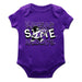 Kansas State Wildcats KSU K-State Vive La Fete Infant Game Day Purple Short Sleeve Bodysuit