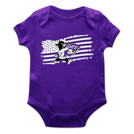 Kansas State Wildcats KSU K-State Vive La Fete Infant Game Day Purple Short Sleeve Bodysuit