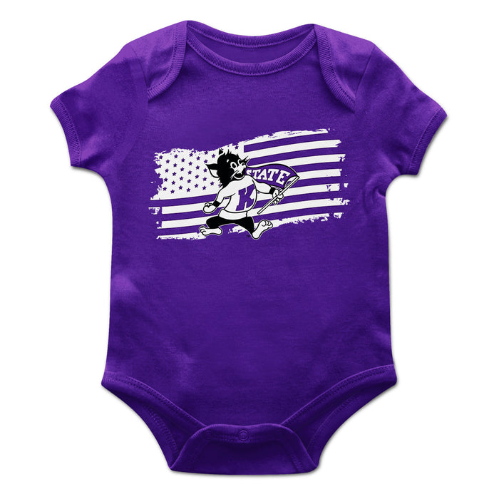 Kansas State Wildcats KSU K-State Vive La Fete Infant Game Day Purple Short Sleeve Bodysuit