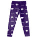 Kansas State Wildcats Vive La Fete Girls Game Day All Over Two Logos Elastic Waist Classic Play Purple Leggings Tights