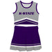 Kansas State Wildcats KSU K-State Vive La Fete Game Day Gray and Purple Sleeveless Chearleader Set