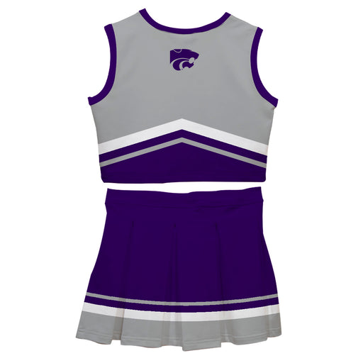 Kansas State Wildcats KSU K-State Vive La Fete Game Day Gray and Purple Sleeveless Chearleader Set - Vive La Fête - Online Apparel Store