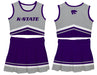 Kansas State Wildcats KSU K-State Vive La Fete Game Day Gray and Purple Sleeveless Chearleader Set - Vive La Fête - Online Apparel Store