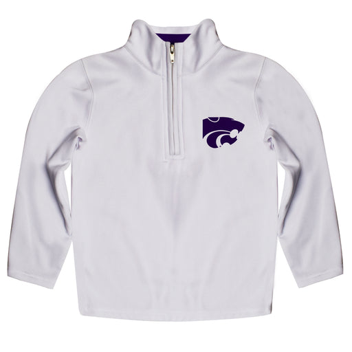 Kansas State Wildcats KSU K-State Vive La Fete Game Day White Quarter Zip Pullover Sleeves