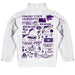 Kansas State University Wildcats K-State Hand Sketched Vive La Fete Impressions Artwork White Boys Quarter Zip Pullover V1 - Vive La Fête - Online Apparel Store