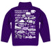 Kansas State University Wildcats K-State Hand Sketched Vive La Fete Impressions Artwork Purple Boys Quarter Zip Pullover V1 - Vive La Fête - Online Apparel Store